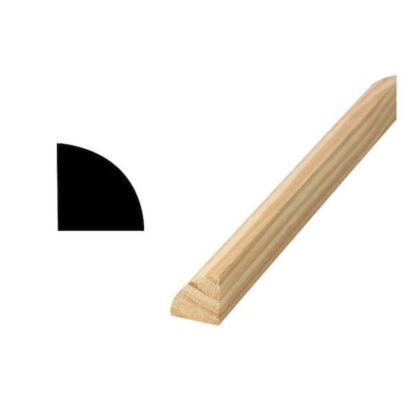 Woodgrain Millwork WM 103 1-1/16 in. x 1-1/16 in. Pine Quarter Round Moulding
