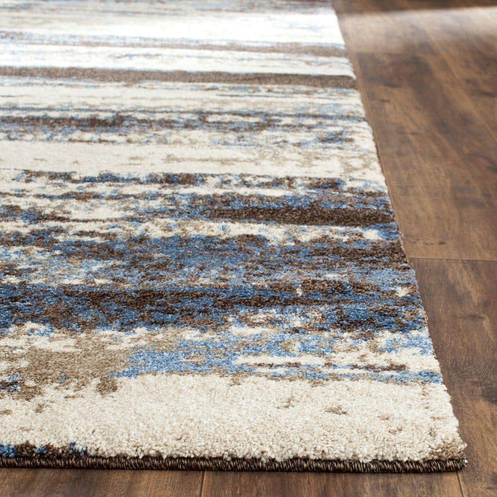Abstract Multicolor Shag Synthetic Area Rug 6' x 9'