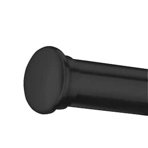1-5/16 in. Heavy-Duty Decorative Matte Black Closet Pole End Caps (2-Pack)