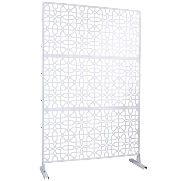 76 in. Decorative Outdoor Privacy Fence Screen Metal Fence Panels, Indoor Room Space Divider Privacy Screen, Perilla