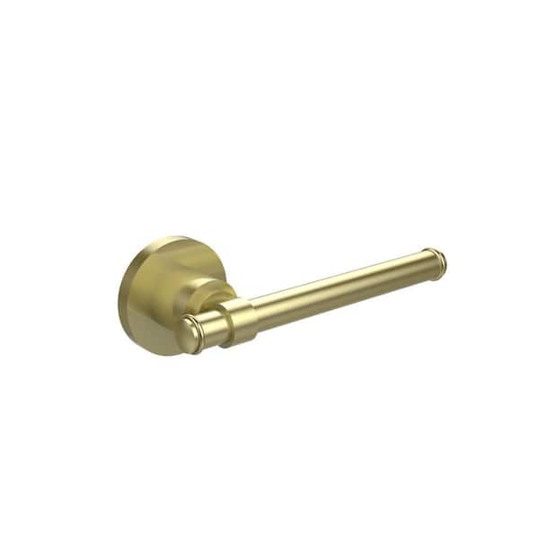 Allied Brass Washington Square Collection Euro Style Single Post Toilet Paper Holder in Satin Brass