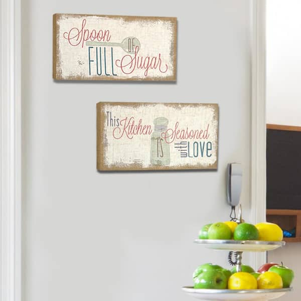 Stratton Home Decor "Love Simply" Typography Burlap Decorative Sign