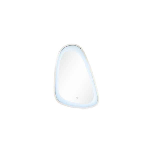 HomeRoots 33 in. W x 46 in. H Glass Silver Standing Mirror