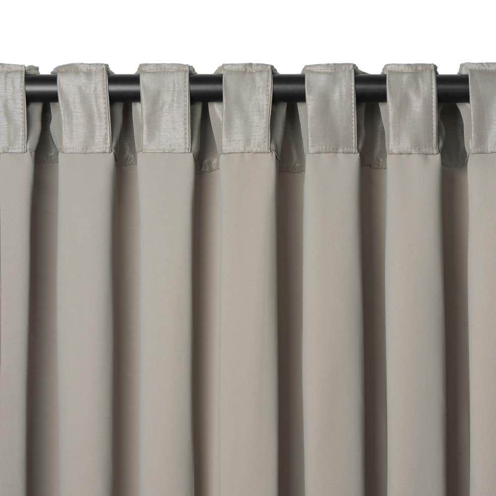 Elegant Gray Polyester Waterfall Rod Pocket Valance