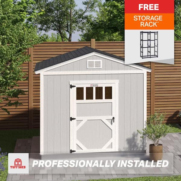 Professionally Installed Tahoe Savannah 10 ft. x 12 ft. Wood Storage Shed with 8 ft. High Sidewall (120 sq. ft.)