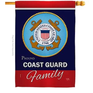 28 in. x 40 in. Coast Guard Proudly Family House Flag Double-Sided Armed Forces Decorative Vertical Flags