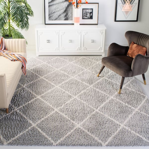 Parma 12 ft. x 15 ft. Gray/Cream Geometric Area Rug