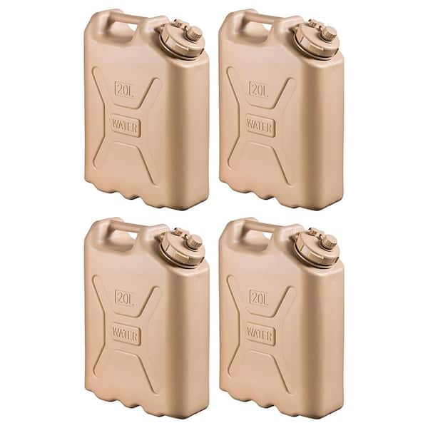 Scepter Lightweight BPA 5-Gal. 20 Liters Portable Water Storage Container (4-Pack)