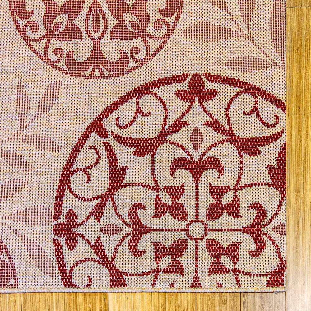 Emilia Red Medallion 8' x 10' Synthetic Indoor/Outdoor Area Rug