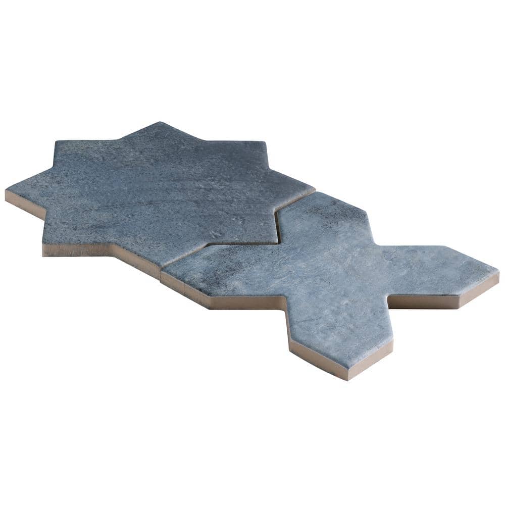 Tripoli Star-Crossed Denim Blue Terracotta Look Porcelain Tile