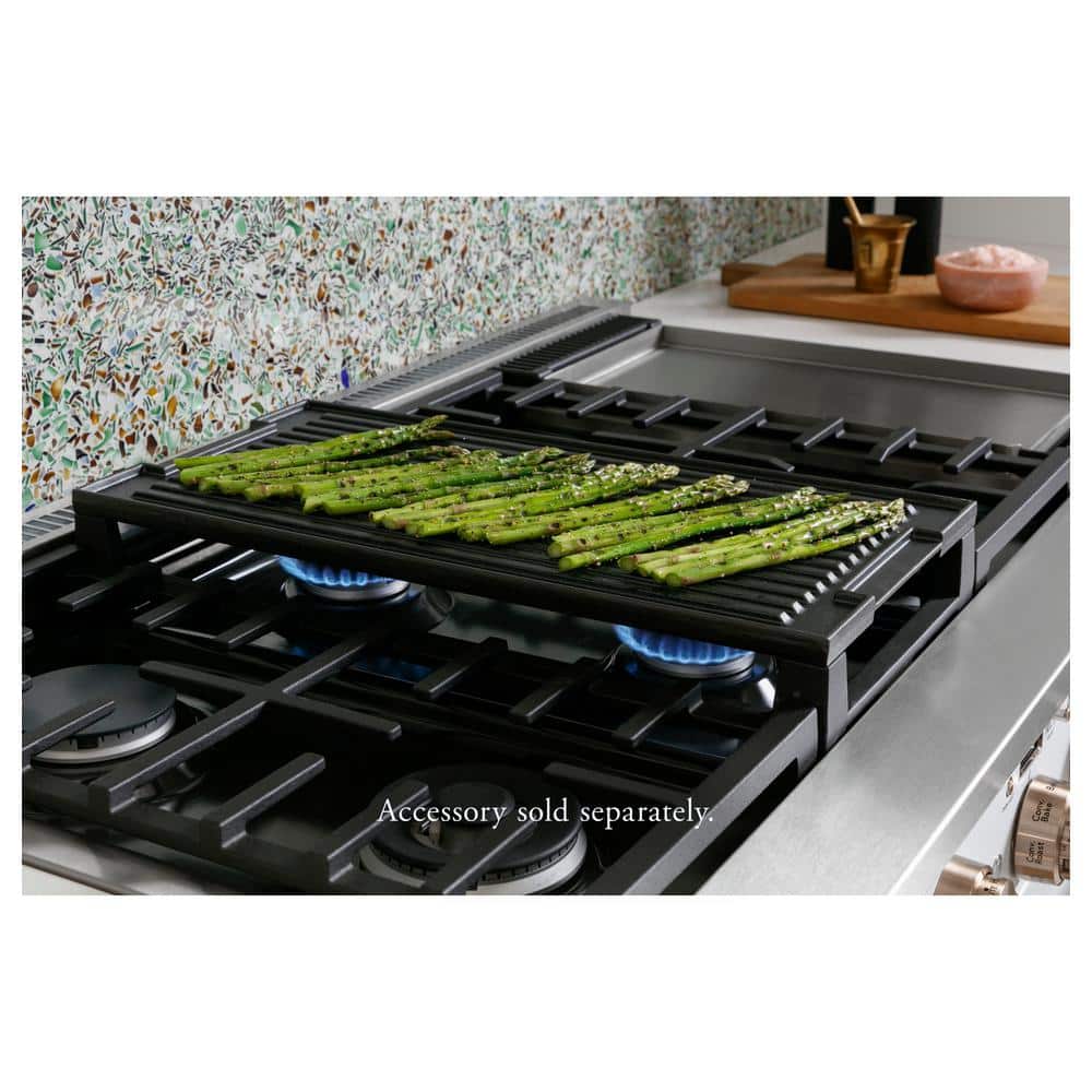 36" Matte Black Dual-Fuel Smart Range with 6 Burners
