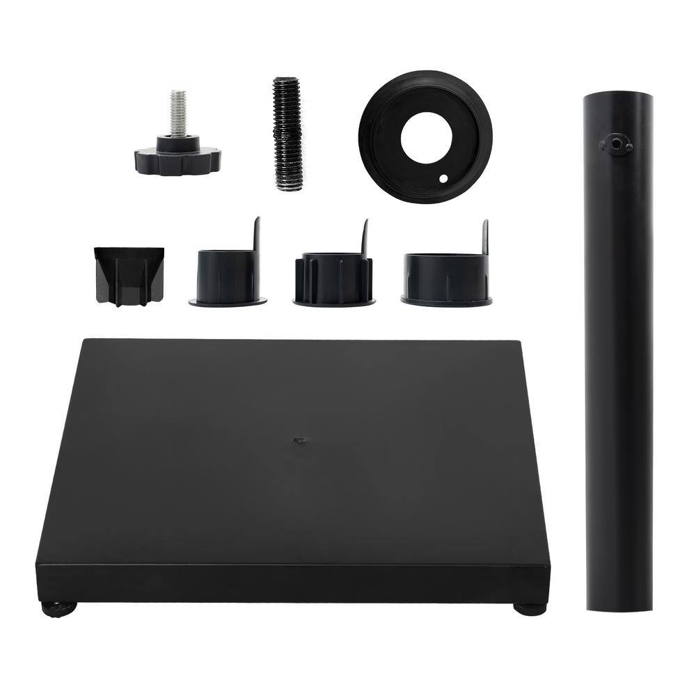 40 lbs Black Concrete and Steel Square Parasol Base
