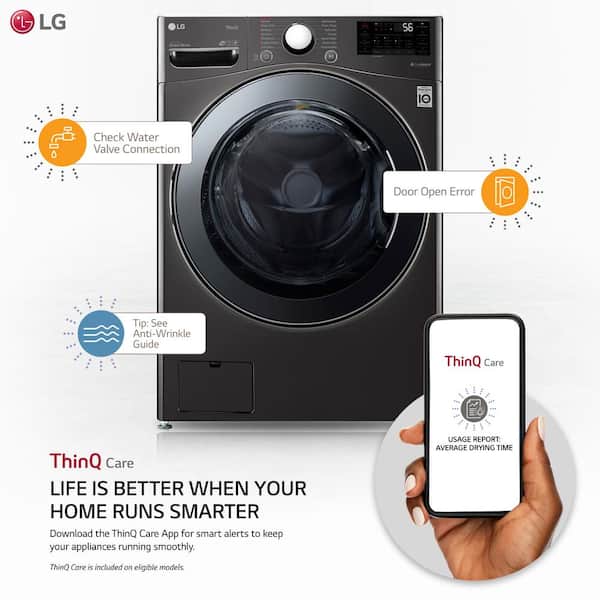  LG 4.5 cu.ft. Smart Wi-Fi Enabled All-In-One Washer/Dryer with  TurboWash® Technology : Appliances