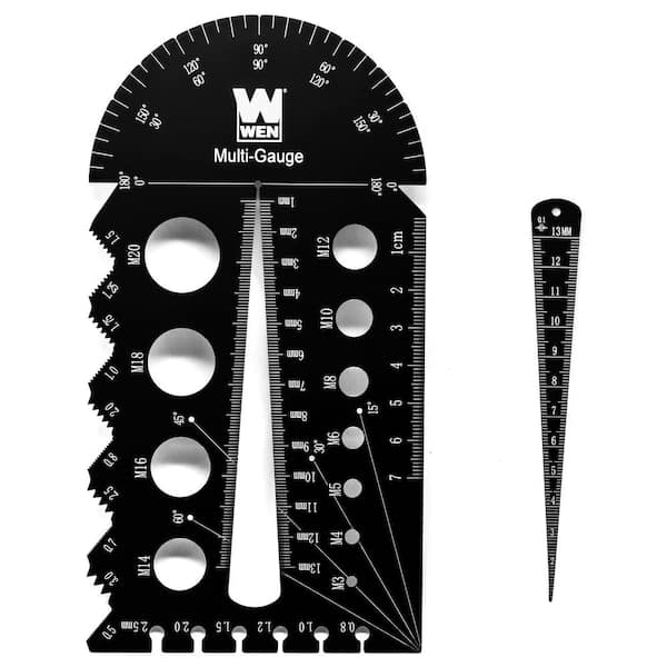 Black SAE and Metric Bolt Gauge Check a Thread Size Tool
