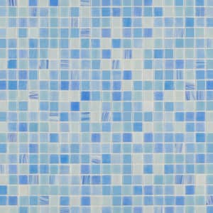 Rapids Aquarius 12.2 in. x 18.1 in. Polished Glass Floor and Wall Mosaic Pool Tile (1.53 sq. ft./Sheet)