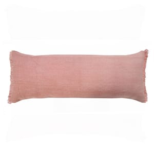 LR Home Unique Light Pink 20 in. x 20 in. Neutral Solid Cotton Throw Pillow  with Tassels 8506A3084D9348 - The Home Depot