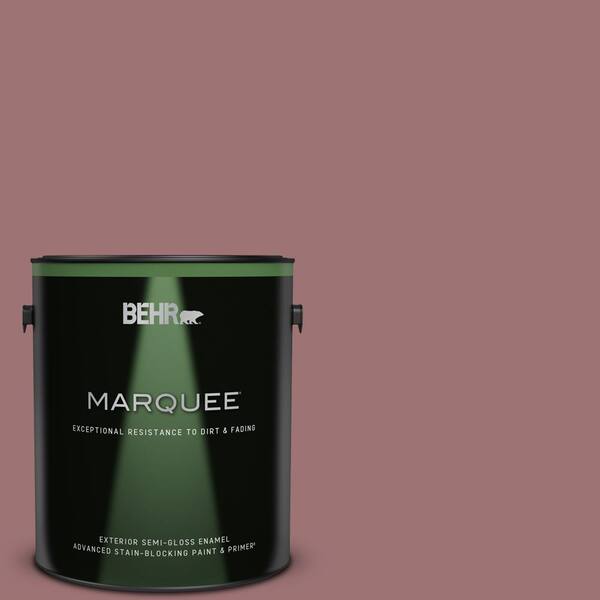 BEHR MARQUEE 1 gal. #QE-05 Regal Rose Semi-Gloss Enamel Exterior Paint & Primer