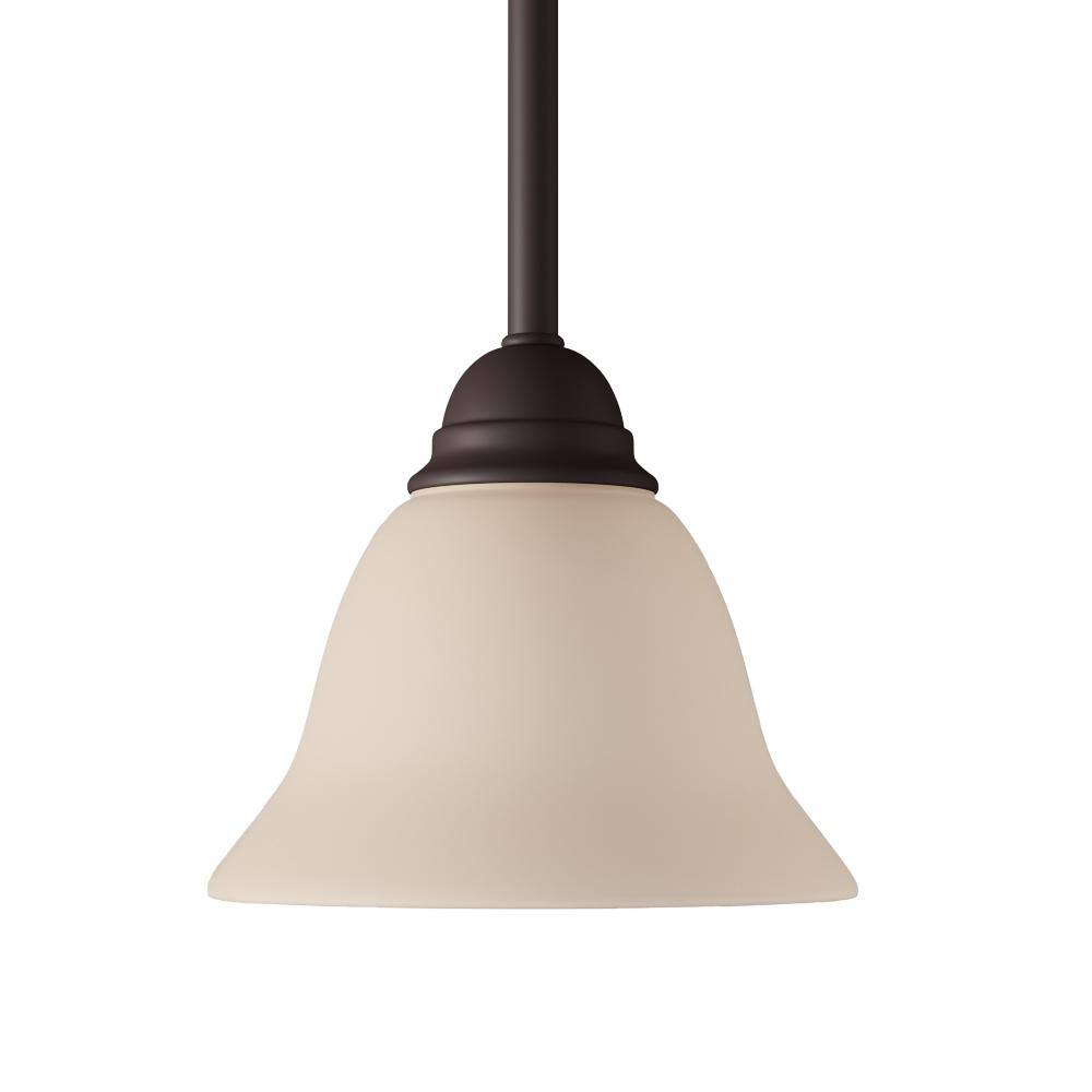 Manor Oil Rubbed Bronze Mini Pendant with Frosted Glass Shade