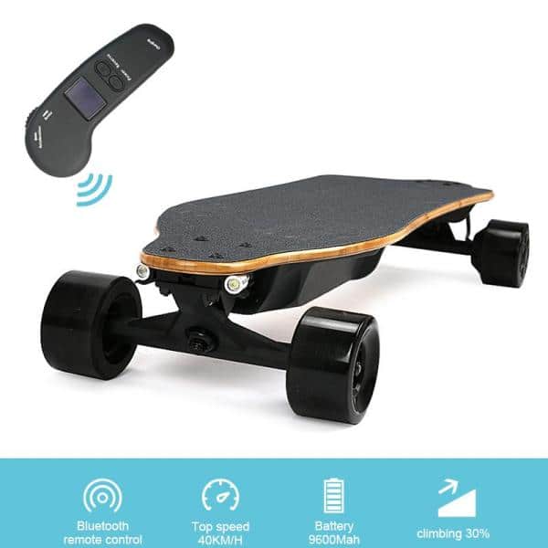 Electric Skateboard Remote Control 4 Wheeled 4 Speed Modes W/ Power Indicator 