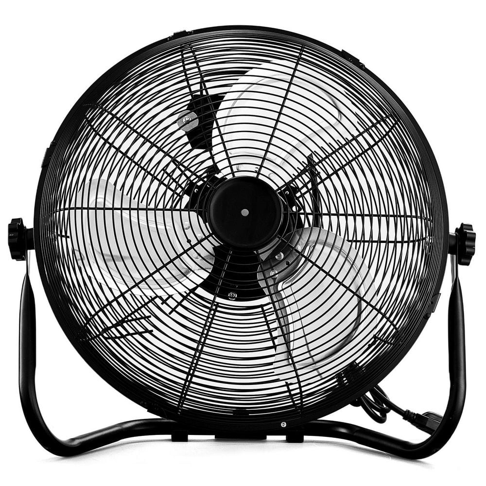 16in. 3 fan speeds Industrial Floor Fan in Black, Dual-Use for Floor Placement and Wall Mounting price history on PriceWatchPro