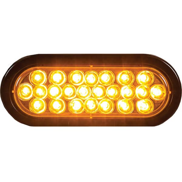 6.5 LED Oval Amber Strobe Light Kit 