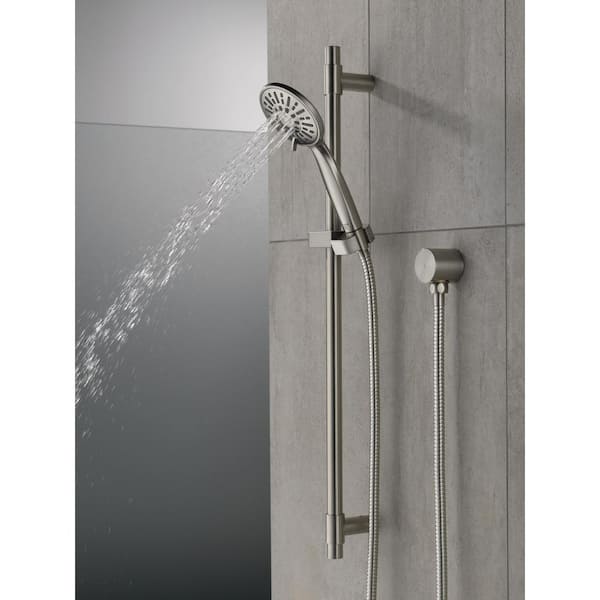4-Spray Patterns 1.75 GPM 3.88 in. Wall Mount Handheld Shower Head in Stainless