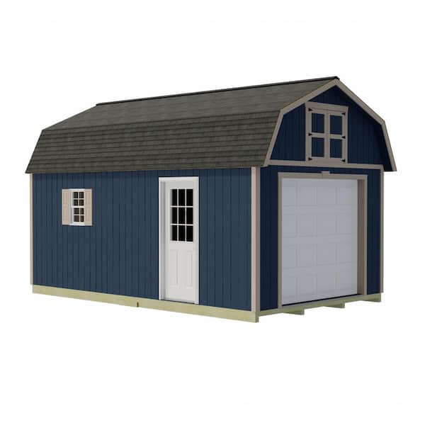 Best Barns Maker's Loft 12 ft. x 16 ft. Wood Garage Kit with Loft and Robust FortressFloor