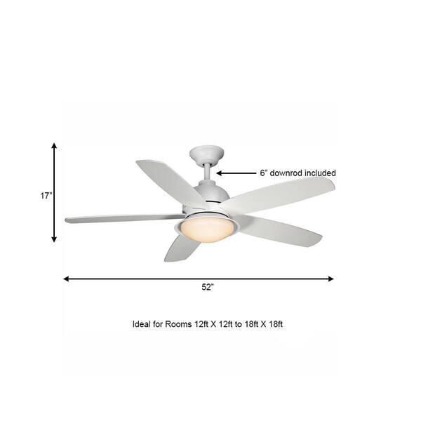INTEGRATED LED INDOOR OUTDOOR BRONZE CEILING FAN W/ LIGHT KIT Details about   HDC ACKERLY 52 in 