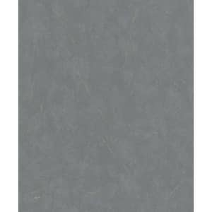 Metallic Dark Grey Plaster Effect Design Vinyl on Non-Woven Non-Pasted Wallpaper Roll