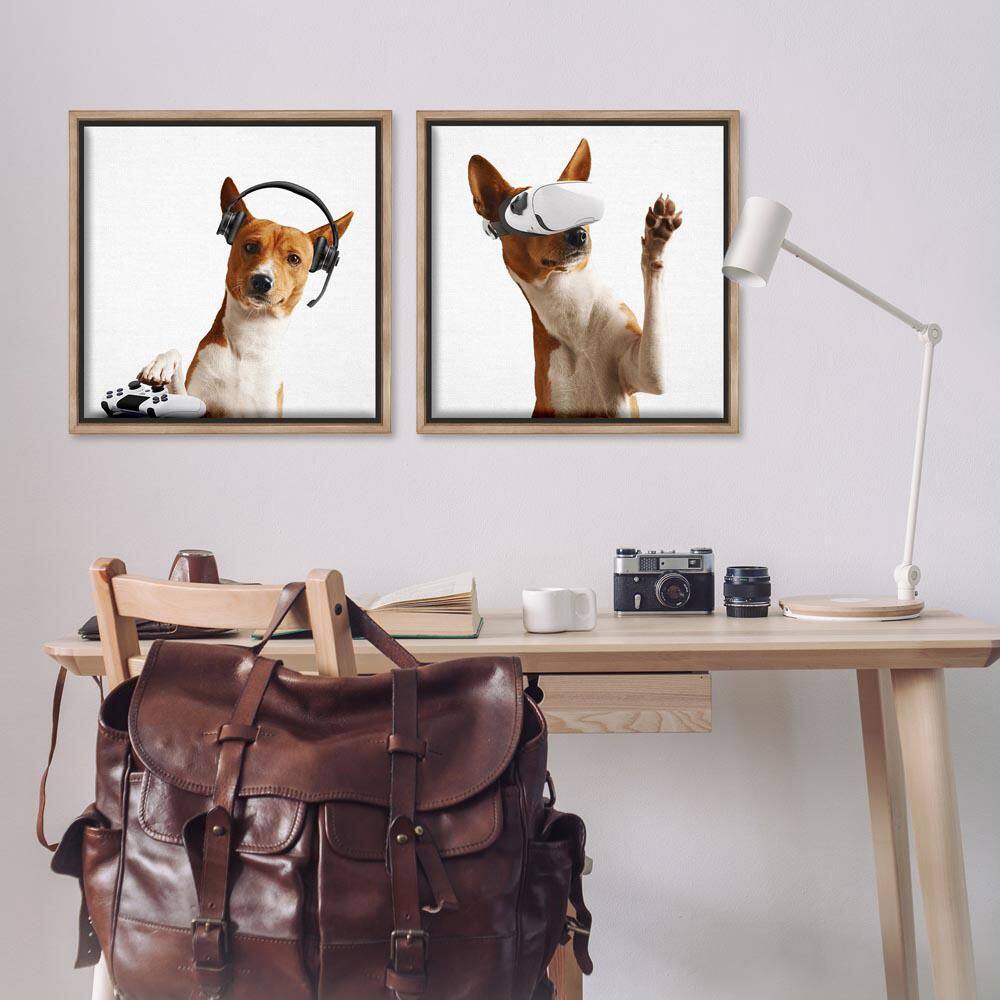 Video Game Dogs with VR by CAD Design 2-Piece Brown Floater Frame Animal Graphic Art Print 25 in. x 25 in. price history on PriceWatchPro