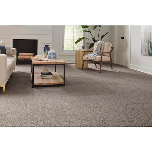 Still in Love II Date Night Brown 54 oz. Blend Texture Installed Carpet