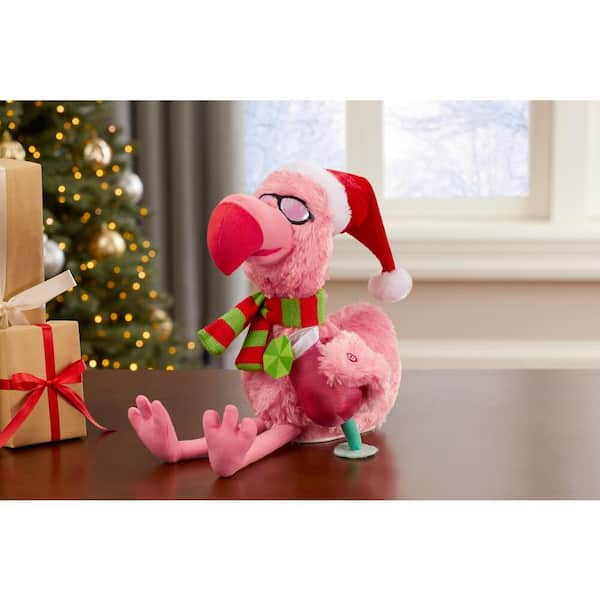 11.10 in. Animated Christmas Plush Tropical Pineapple, Flamingo, and Toucan (Three Style Assorted)