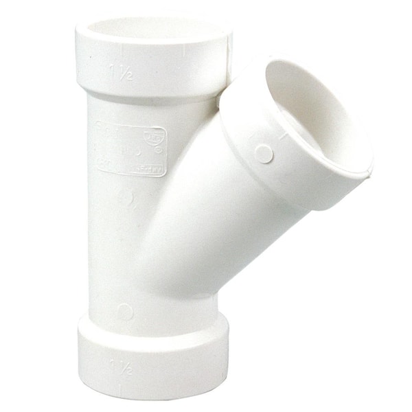 NIBCO 1-1/2 in. PVC DWV 45-Degree All Hub Wye