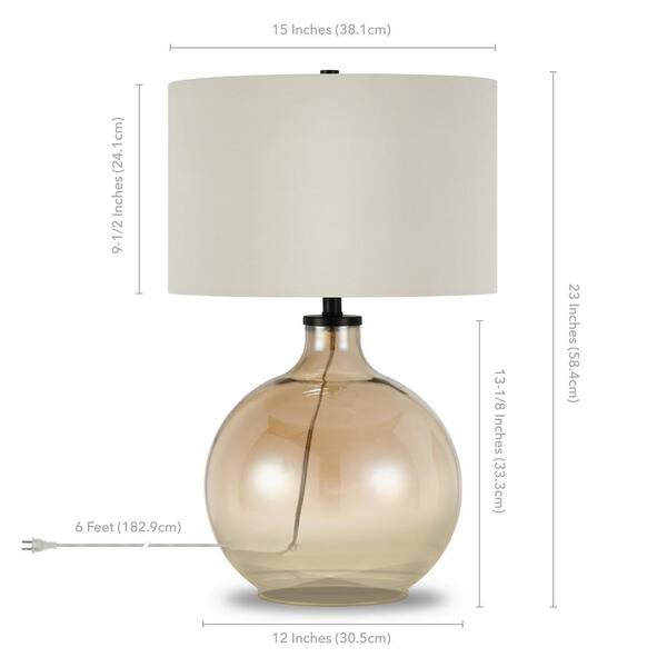 Gold Er Glass Table Lamp, Gold 24 Inch Emma Clear Glass Table Lamp