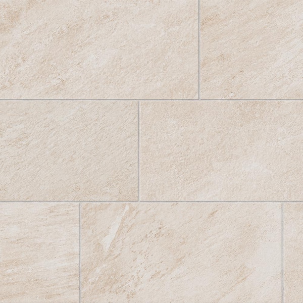 Corso Italia Sample - Alpe Ivory 6 in. x 6 in. Quartzite Stone Look Porcelain Floor and Wall Tile