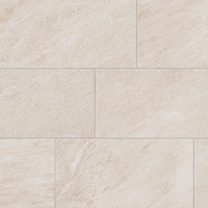 Alpe Ivory 12 in. x 24 in. Quartzite Stone Look Porcelain Floor and Wall Tile (15.50 sq. ft./Case)