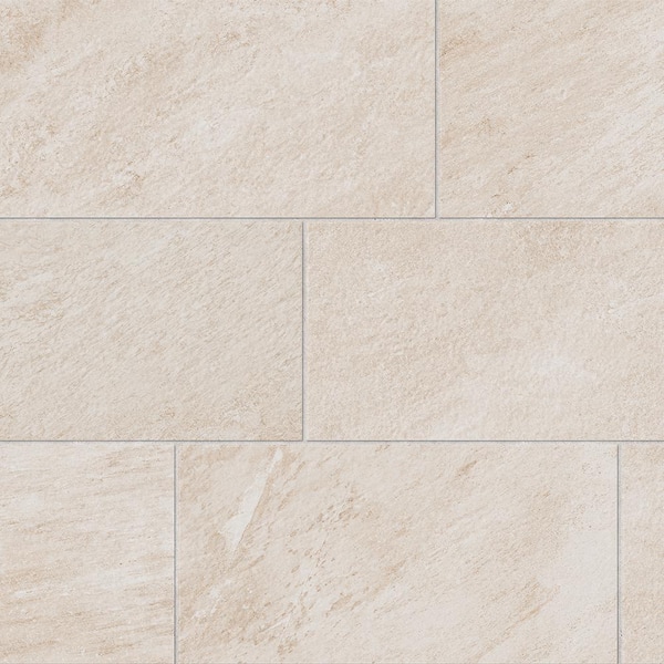 Corso Italia Alpe Ivory 12 in. x 24 in. Quartzite Stone Look Porcelain Floor and Wall Tile (15.50 sq. ft./Case)
