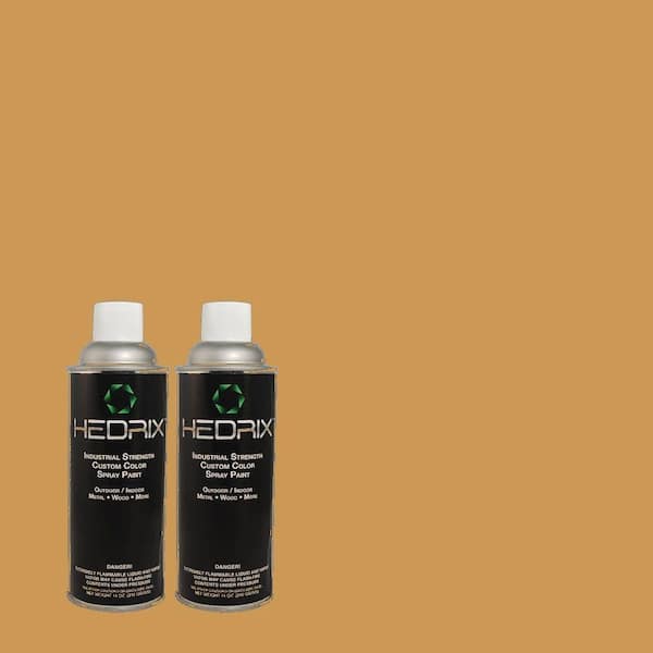 Hedrix 11 oz. Match of 2B10-6 Nutmeg Swirl Flat Custom Spray Paint (2-Pack)