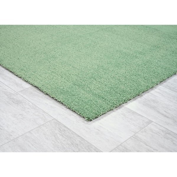 Gramercy 6 ft. x 9 ft. Deep Fern Solid Color Plush Rectangle Bath Rug