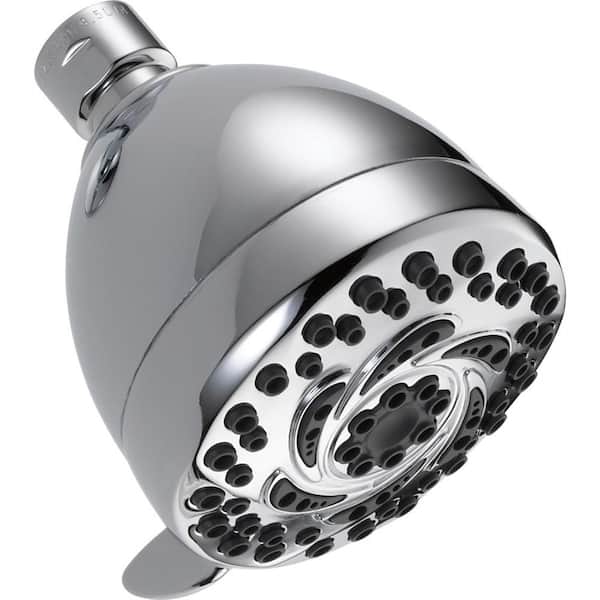 Delta 5-Spray Patterns 1.75 GPM 3.5 in. Wall Mount Fixed Shower Head in Chrome