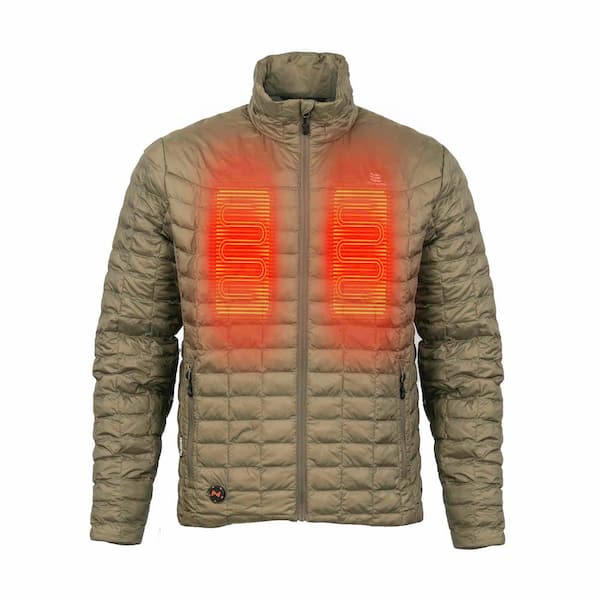 MOBILE WARMING Backcountry 7.4-Volt Heated Jacket with Rechargeable Lithium-Ion USB Battery