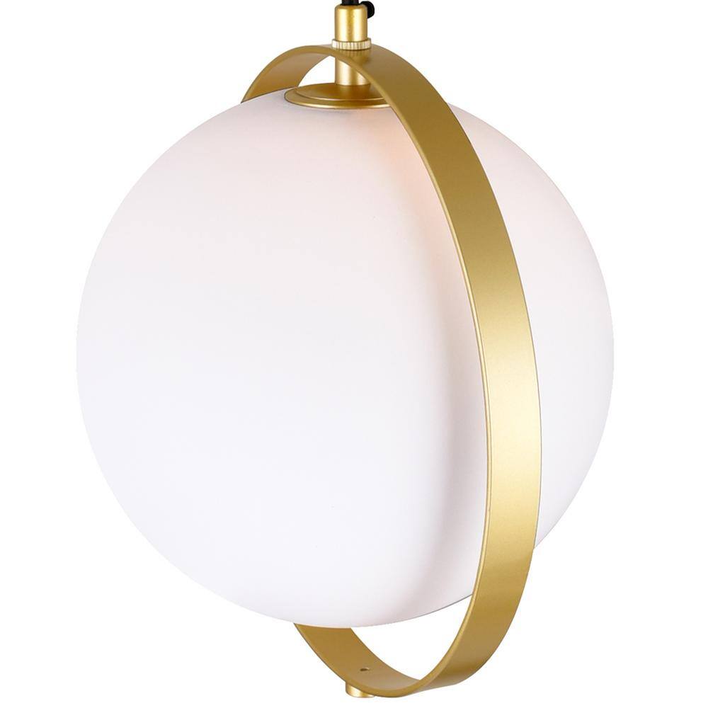 Mini Brass and Glass Globe LED Pendant Light