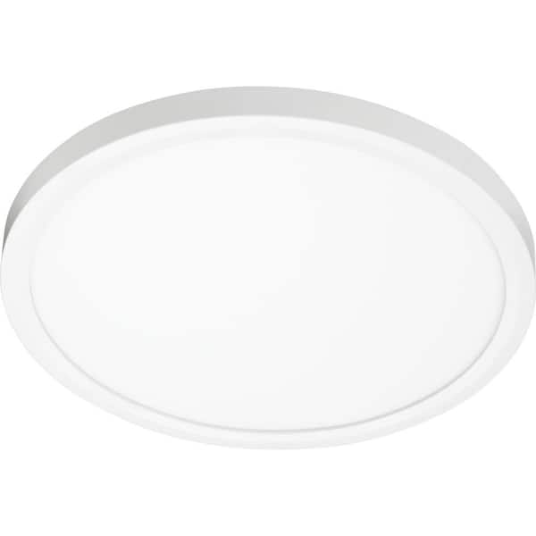 Juno Slimform 20-Watt White Integrated LED Flush Mount for J-Box Installation