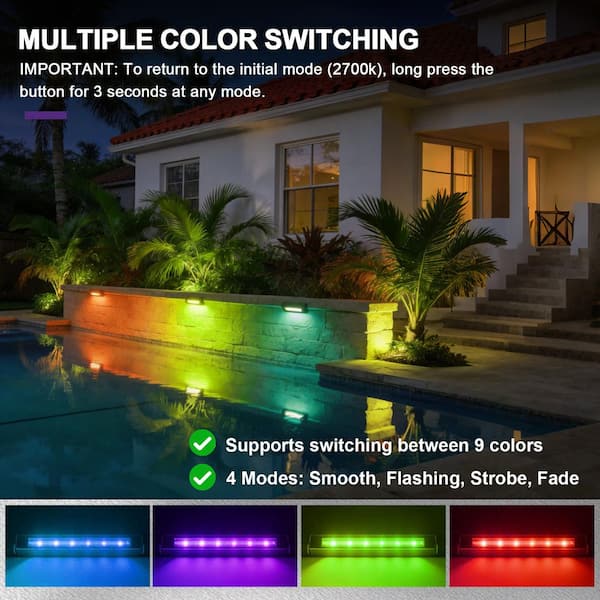Sofiton 4-Pack 200 Lumens Low Voltage Bronze Integrated LED RGB