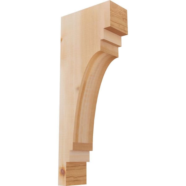 Ekena Millwork 3-1/2 in. x 8 in. x 20 in. Western Red Cedar Pescadero Smooth Corbel