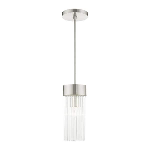 Livex Lighting Norwich 1 Light Brushed Nickel Pendant