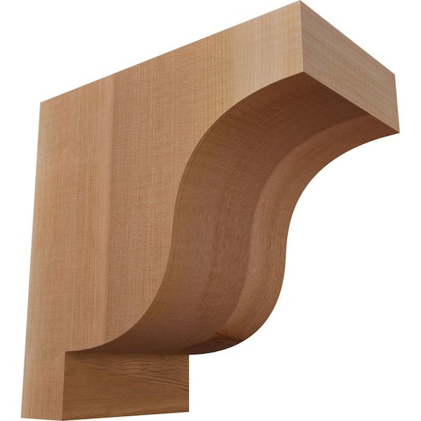 Ekena Millwork 5-1/2 in. x 10 in. x 10 in. Western Red Cedar Newport Smooth Corbel