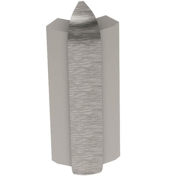 Rondec-Step Brushed Nickel Anodized Aluminum 1/2 in. x 2 in. Metal 135° Outside Corner