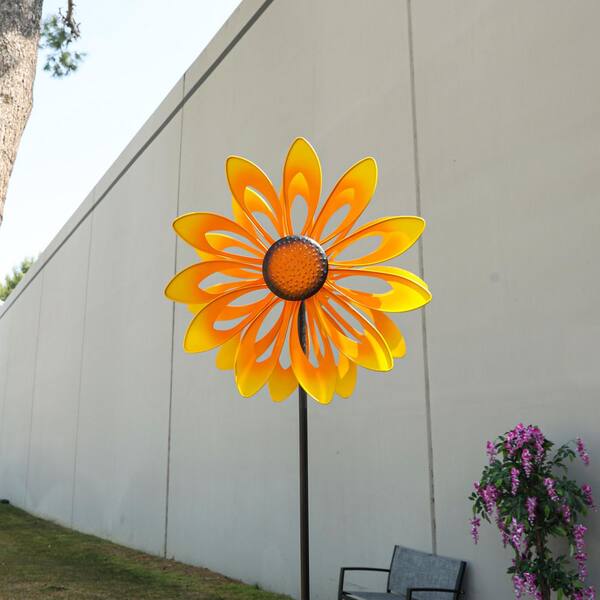 Alpine Corporation Sunflower Wind Spinner Garden Stake SLL2650
