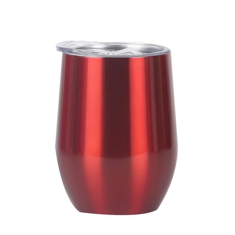 Shatex 12 oz. Stainless Steel Eggshell CupBright Red Cooler Rust proof